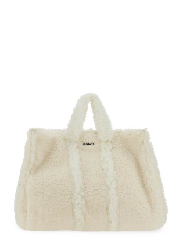 Sunnei Teddy Fleece Bag - White