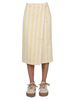 Sunnei Striped Pattern Skirt - Beige - Thumbnail 1