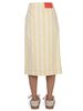 Sunnei Striped Pattern Skirt - Beige - Thumbnail 4