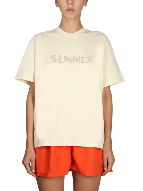 Sunnei Crewneck T-shirt - Beige