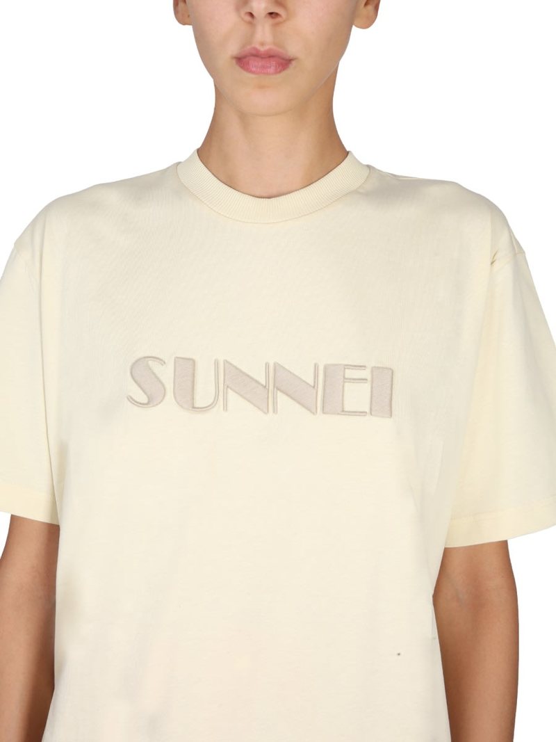 Sunnei Crewneck T-shirt - Beige