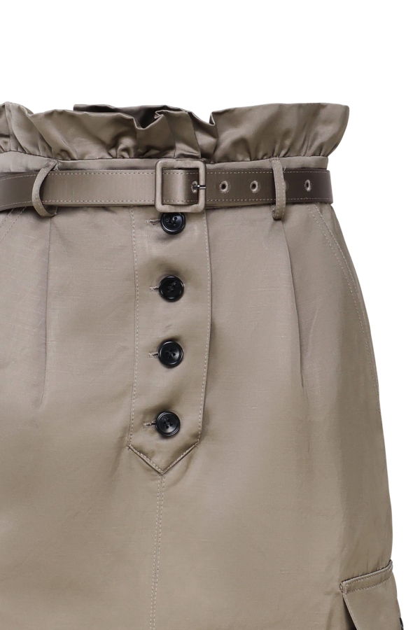 Self-Portrait Cargo Skirt - Army Green
