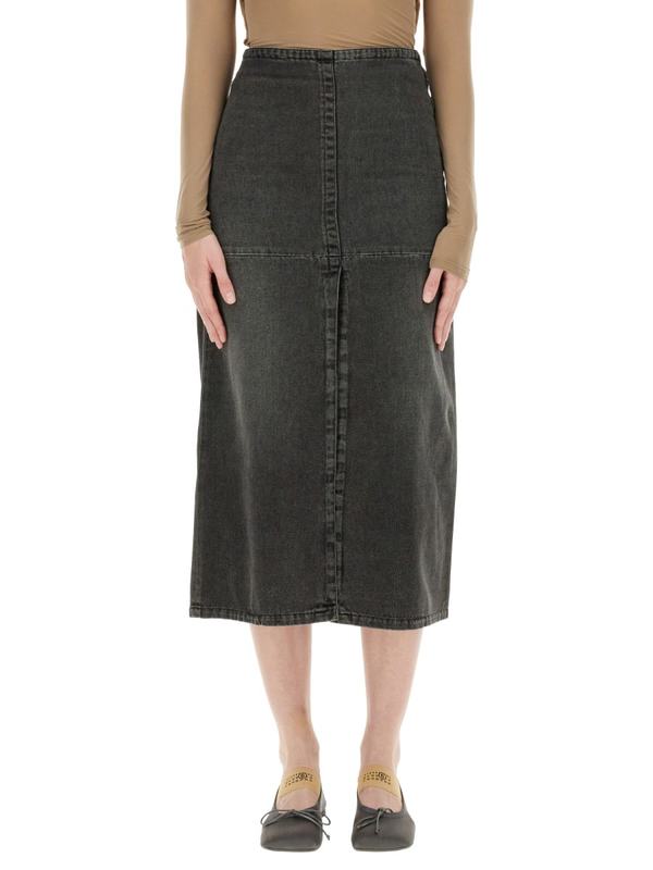 MM6 Maison Margiela Long Denim Skirt - Gray