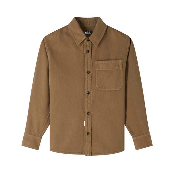 A.P.C. Surchemise Basile Brodee Shirt - Cac Marron Glace