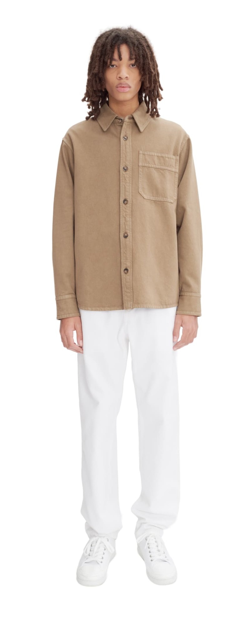 A.P.C. Surchemise Basile Brodee Shirt - Cac Marron Glace