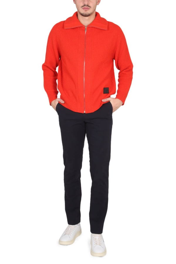 PAUL SMITH Zippered Cardigan - Orange