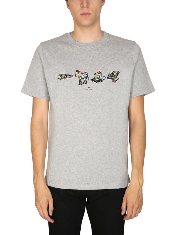 PAUL SMITH PS by Paul Smith Crewneck T-shirt - Gray