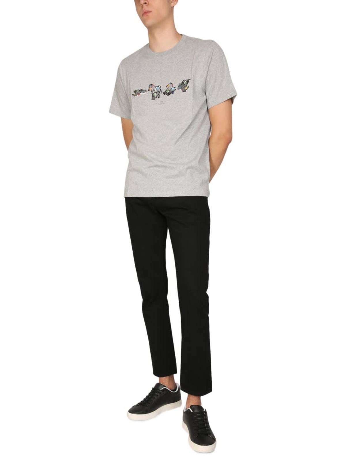 PAUL SMITH PS by Paul Smith Crewneck T-shirt - Gray - Image 2 of 4