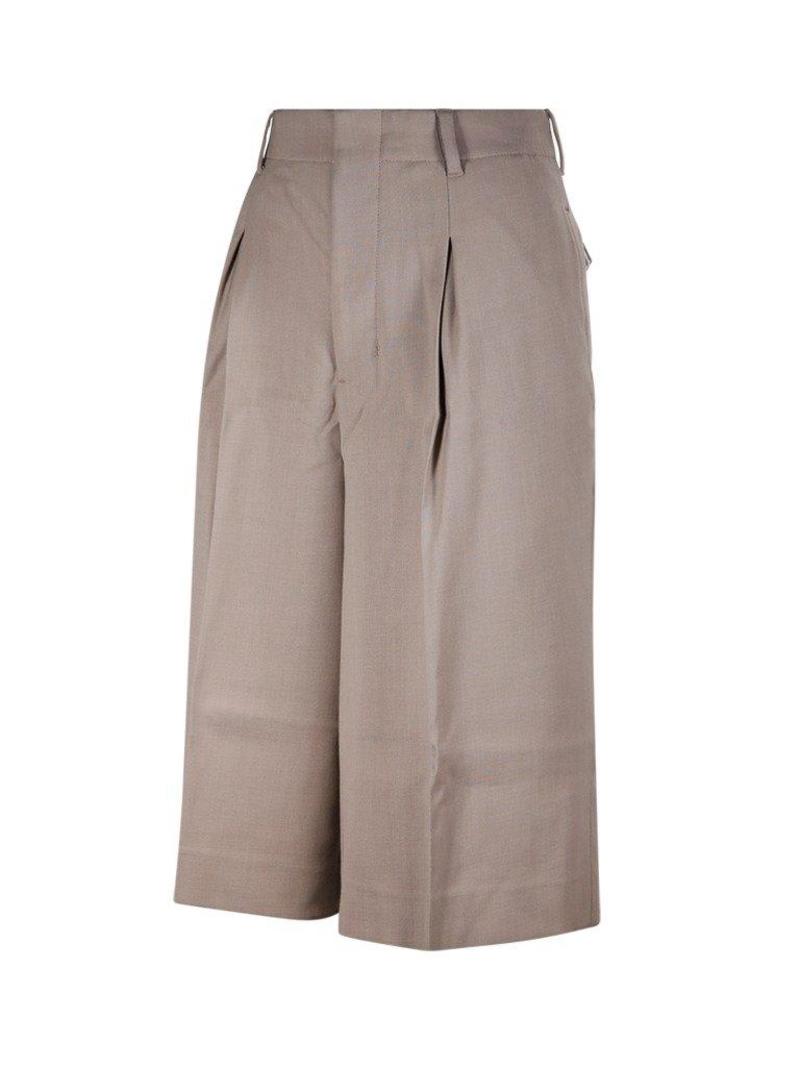 Ami Alexandre Mattiussi Faille High Waisted Knee-length Shorts - Lighttaupe