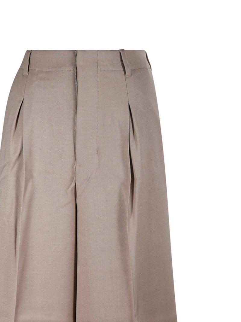 Ami Alexandre Mattiussi Faille High Waisted Knee-length Shorts - Lighttaupe