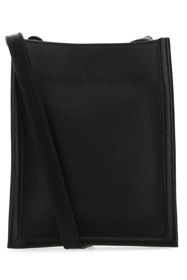 Alexander McQueen Logo Embossed Crossbody Bag - 1000