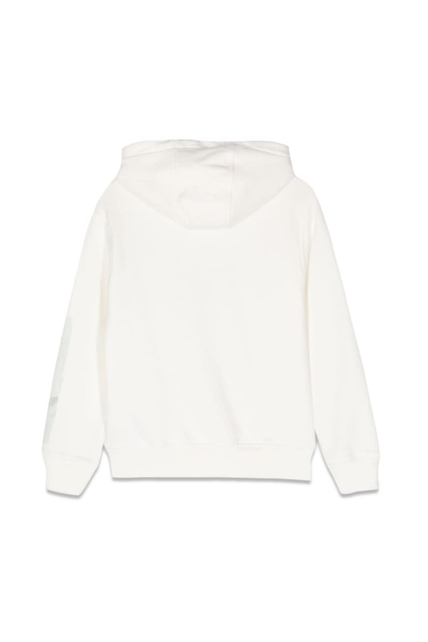 KIDS C.P. Company Graphic Logo Hoodie - White