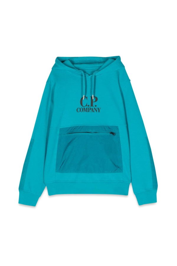 KIDS C.P. Company Logo Hoodie - Azure