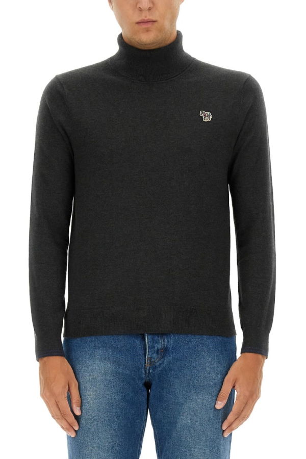 PAUL SMITH PS by Paul Smith Zebra Patch Shirt - Charcoal