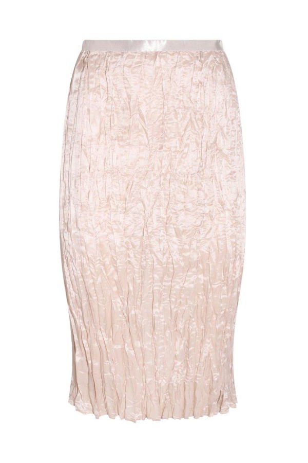 Acne Studios Runched Detailed Satin Skirt - Beige