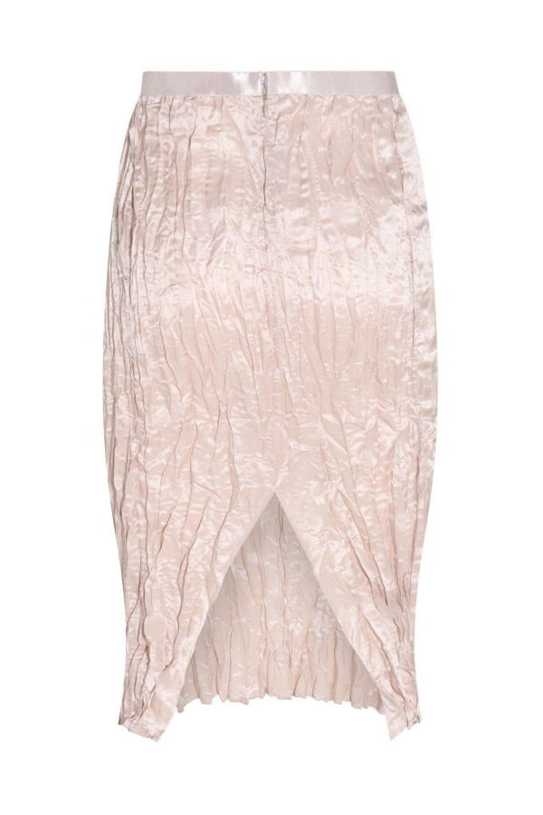 Acne Studios Runched Detailed Satin Skirt - Beige