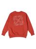 KIDS Off-White Arrow Stitched Crewneck - Red - Thumbnail 3