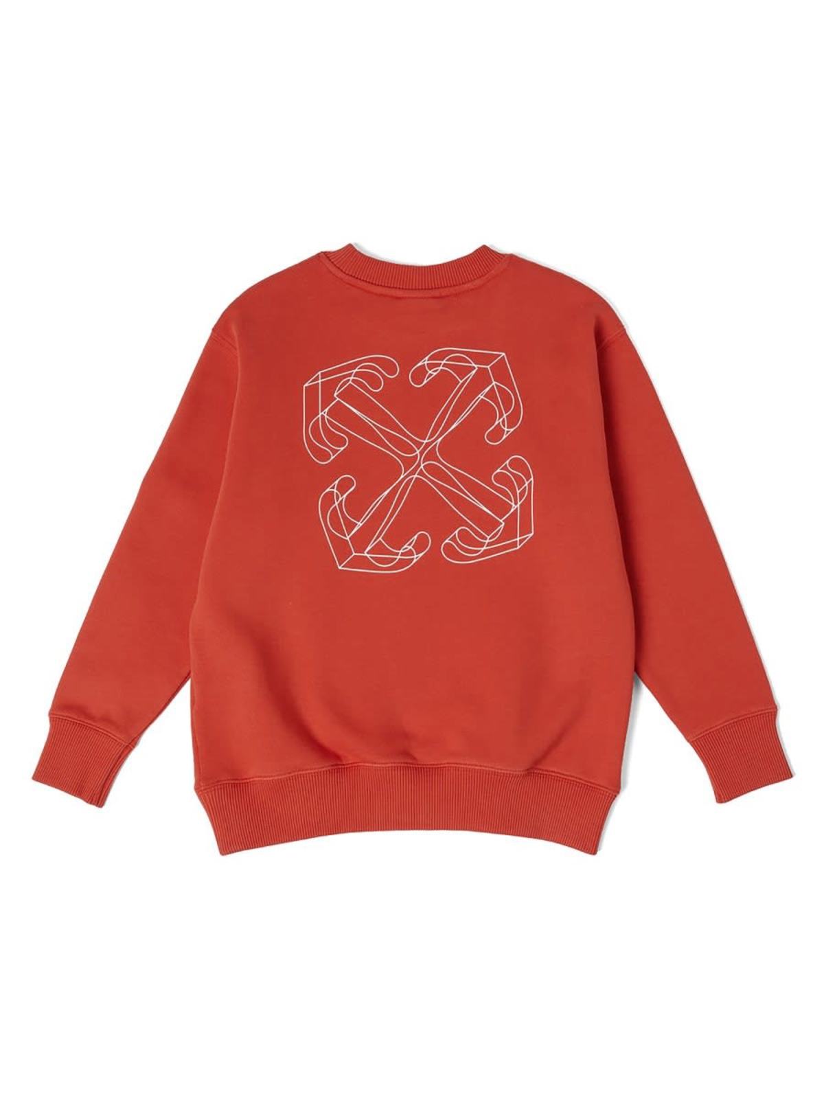 KIDS Off-White Arrow Stitched Crewneck - Red - Image 3 of 3