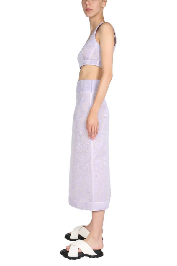 Jil Sander Embroidery Top - Lilac