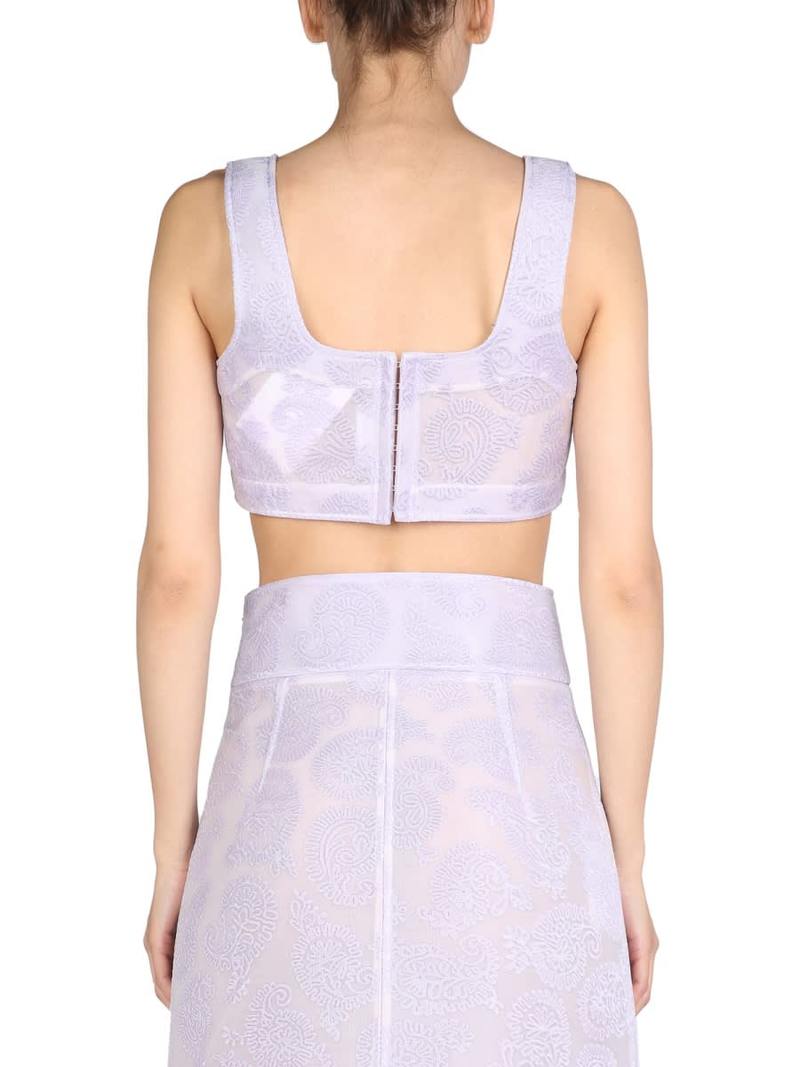 Jil Sander Embroidery Top - Lilac