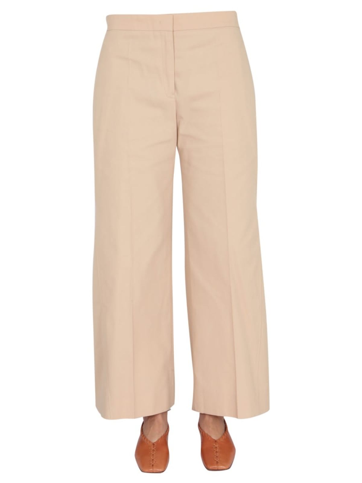 Jil Sander Wide Leg Trousers - Beige - Image 1 of 4