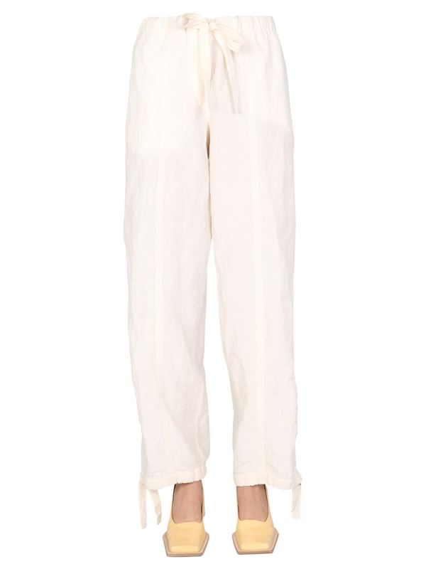 Jil Sander Trousers With Drawstring - White