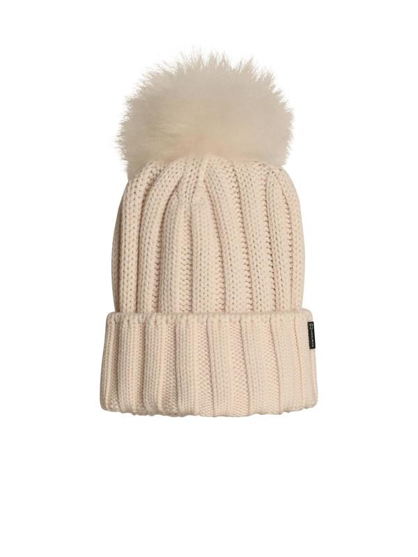 Woolrich Pon Pon Virgin Wool Beanie - Milky Cream Woolrich Pon Pon Virgin Wool Beanie - Milky Cream