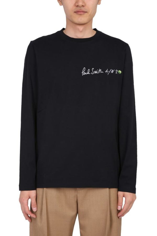 PAUL SMITH Long Sleeve T-shirt - Black