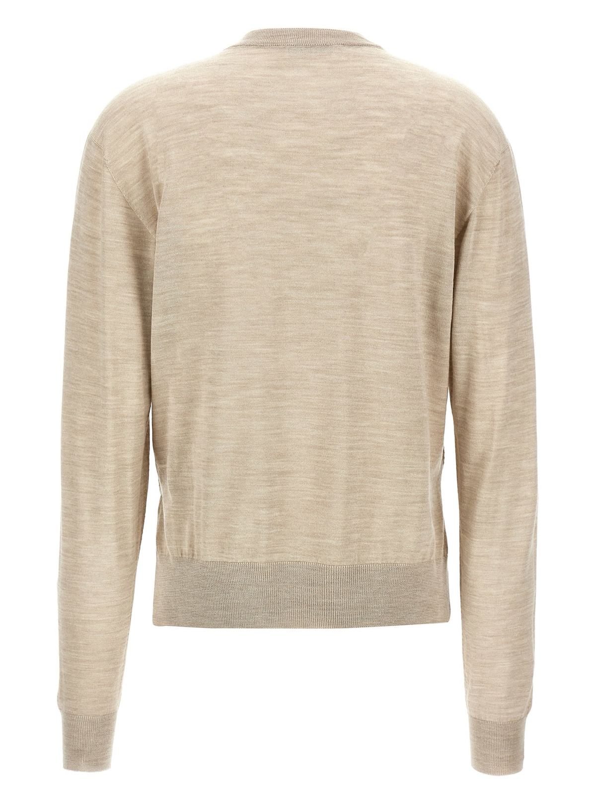 Jil Sander Asymmetrical Mesh Sweater - Beige - Image 2 of 4