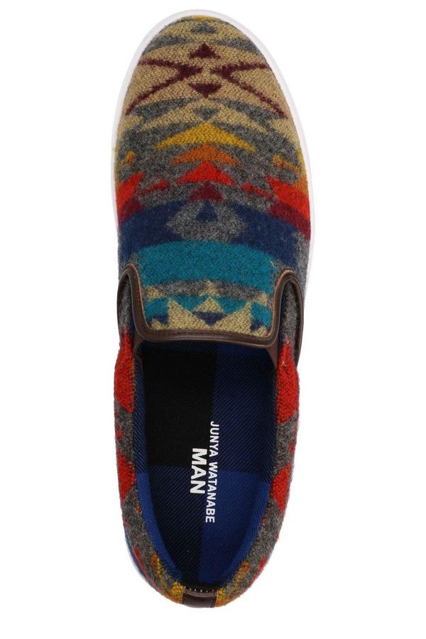 JUNYA WATANABE Jacquard Slip-On Sneakers - Gray
