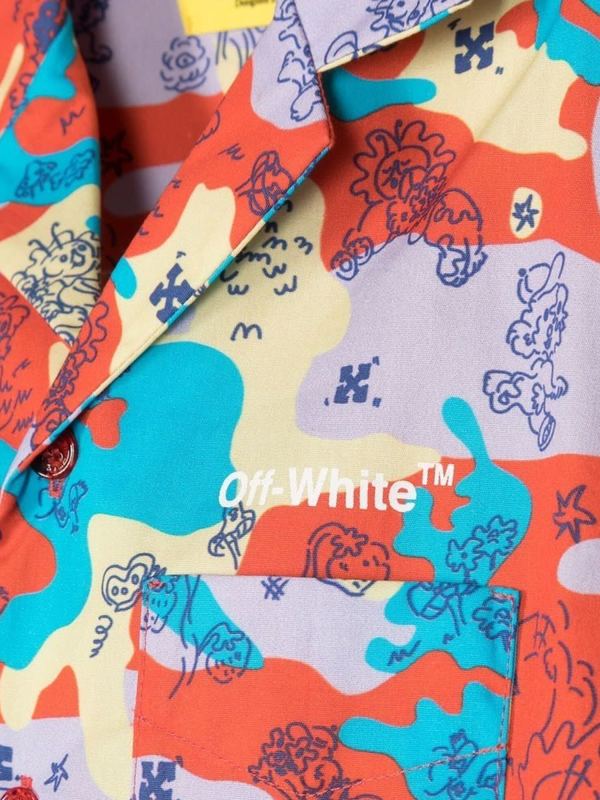 KIDS Off-White Bowling Shirt - Multicolour