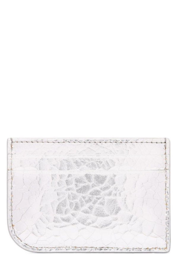 Alexander McQueen Logo Lettering Card Holder - Silver