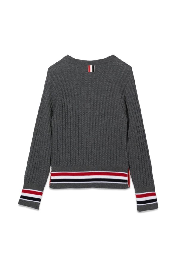 thom browne Baby Cable Crewneck Pullover - Gray
