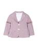 KIDS Thom Browne Patch Pocket Sport Coat with RWB Armbands in Seersucker Stripe Sport Coat - Multicolour - Thumbnail 1