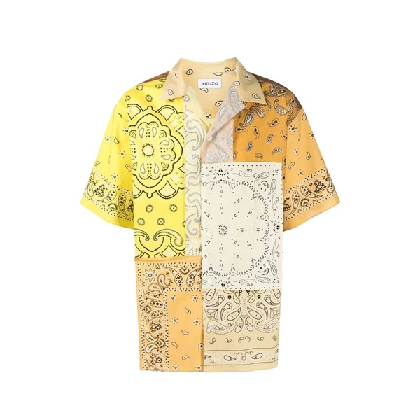 Kenzo Patchwork Short Sleeves Shirt - Yellow