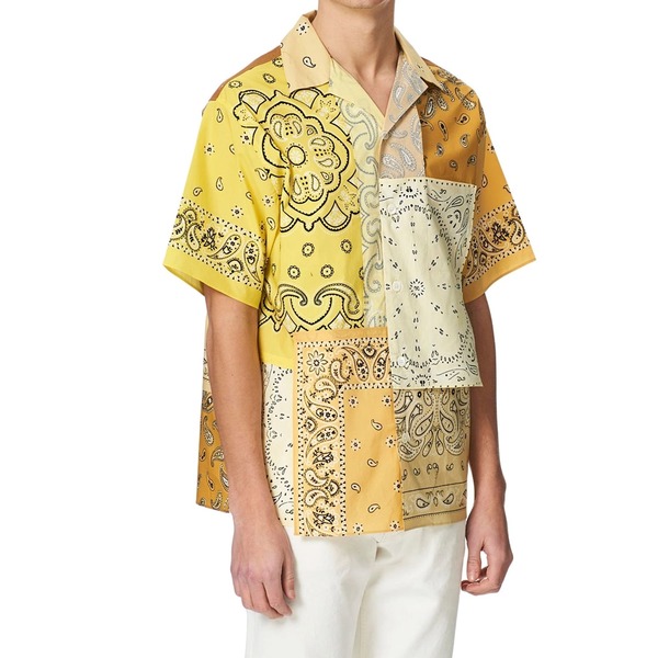 Kenzo Patchwork Short Sleeves Shirt - Yellow