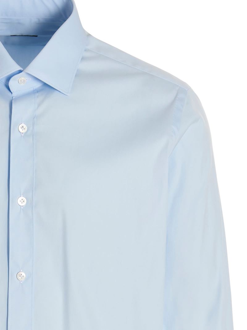 Barba Napoli Poplin Shirt - Light Blue