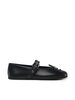 MIU MIU Leather Ballerinas - Black - Thumbnail 1