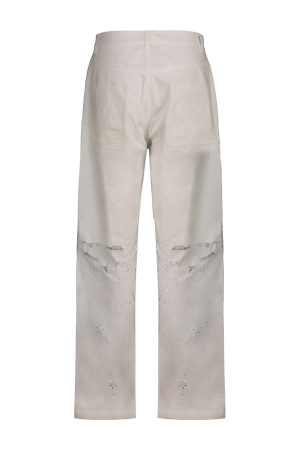 MARINE SERRE Wide Leg Pant - Off White