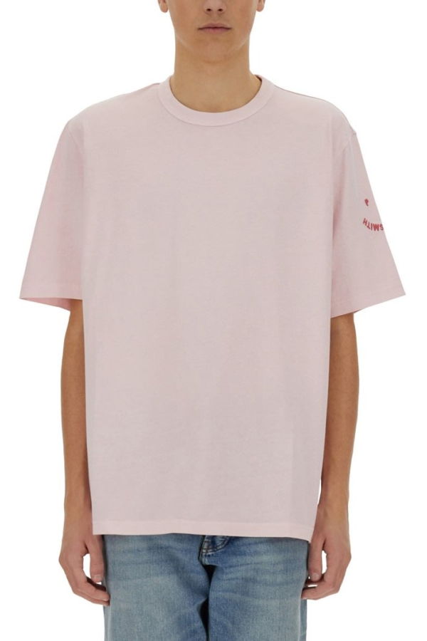 PAUL SMITH PS by Paul Smith T-shirt With Embroidery Ps Happy - Pink