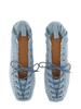 Ganni Lace-Up Ballerina - Denim - Thumbnail 5
