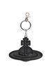 Vivienne Westwood Orb Leather Keyring - Black - Thumbnail 1