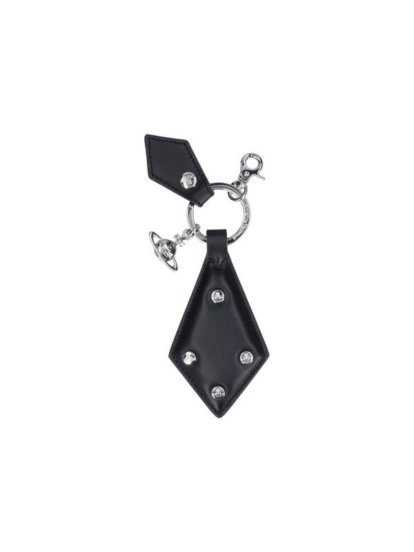 Vivienne Westwood Keychain With Maxi Orb Tab - Black