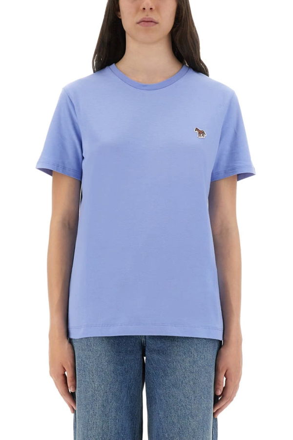 PAUL SMITH PS by Paul Smith T-shirt With Logo Patch - Baby Blue