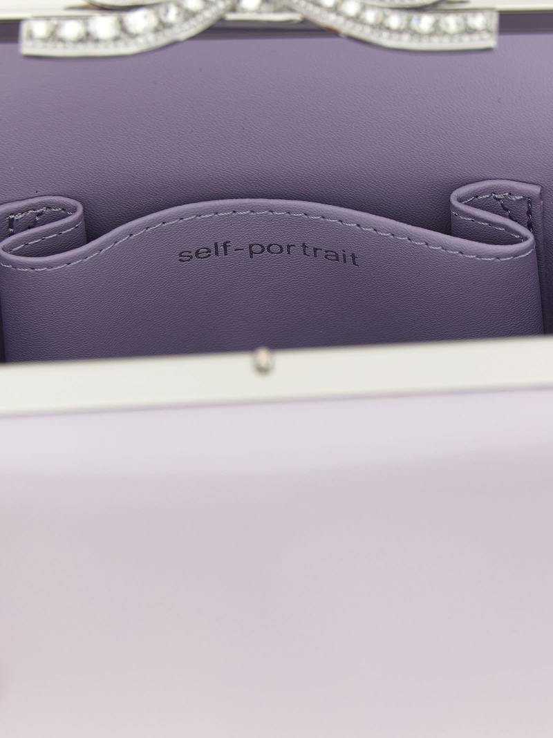 Self-Portrait Mini Bow Handbag - Lilac