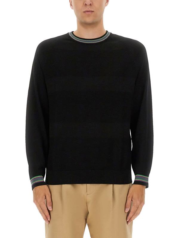 PAUL SMITH Wool And Cotton Sweater - Black
