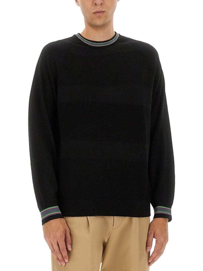 PAUL SMITH Wool And Cotton Sweater - Black