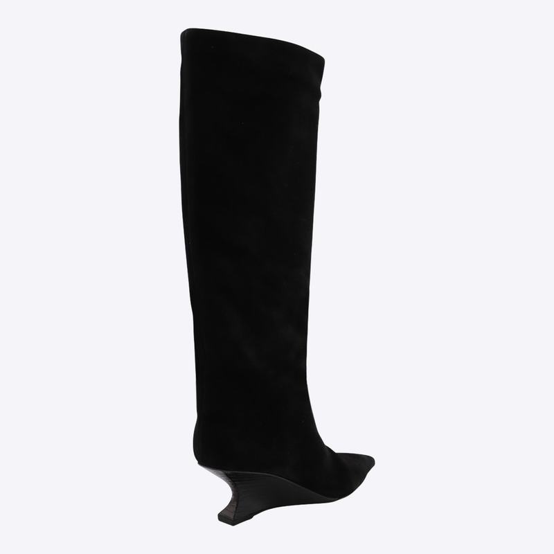 Paris Texas Nina Leather Boots - Black Carbone