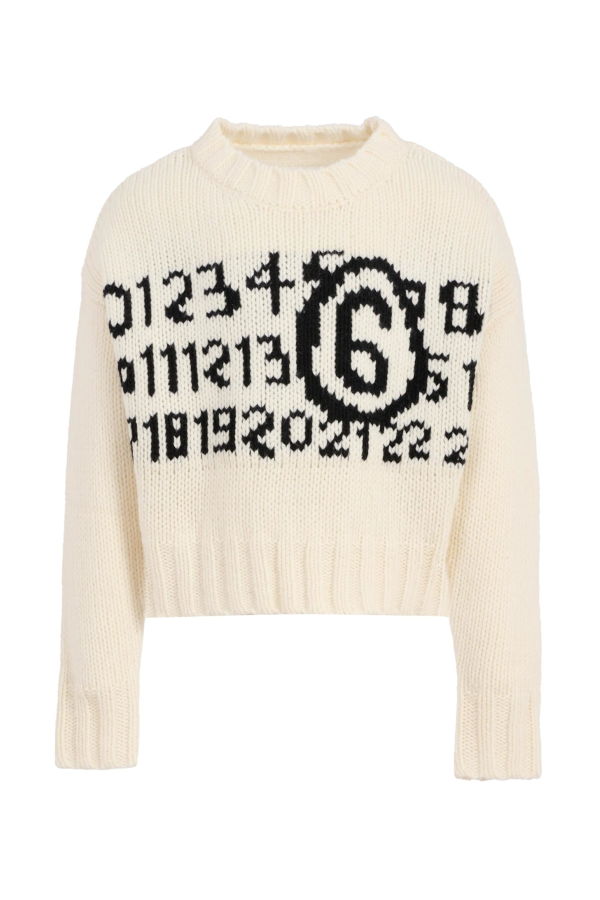 KIDS MM6 Maison Margiela Sweater - White