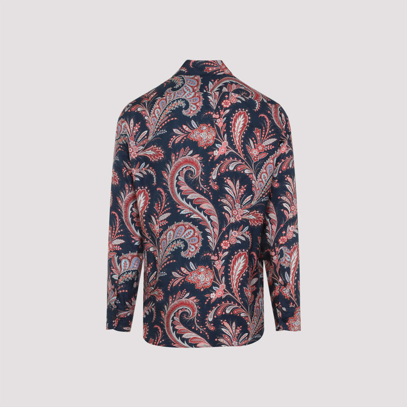Etro Roma Shirt - Blue/Red Multicolor Paisley